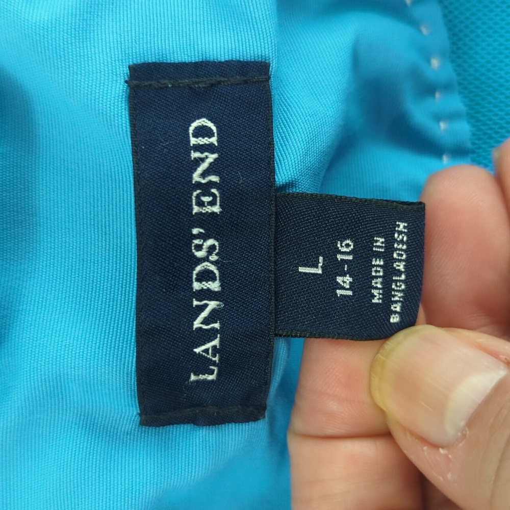 Lands' End lightweight jacket, fall coat, removable hood, women's large - Picture 10 of 16